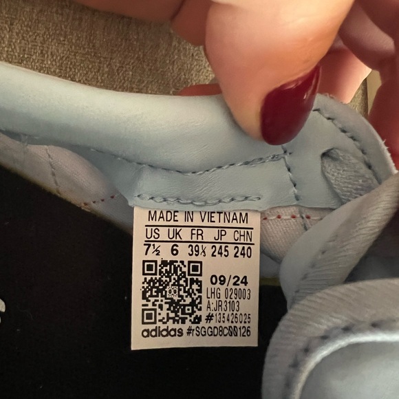 Adidas Light Blue and Red Casual Sneakers - Picture 8 of 8